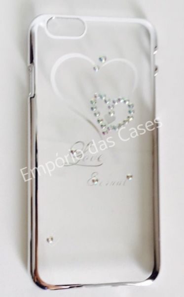 Case Luxuosa Strass Prata Mod.1 iphone 6 Plus/6s Plus