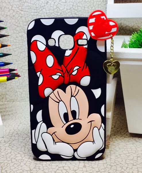 Case 3D Minnie Charme Branca Galaxy J5 J500