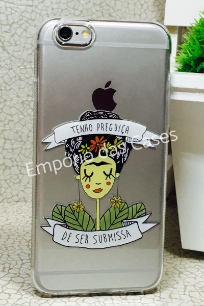 Case de Silicone Tenho Preguiça iphone 6/6s