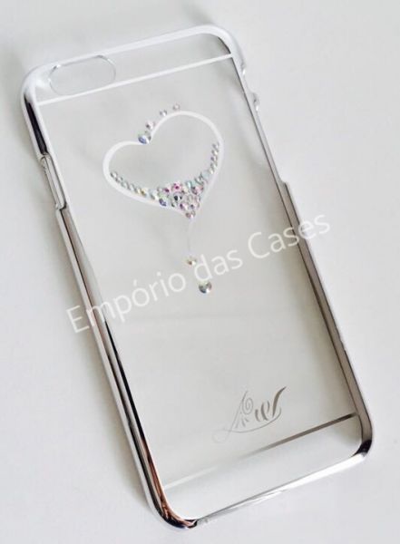 Case Luxuosa Strass Prata Mod.2 iphone 6/6s