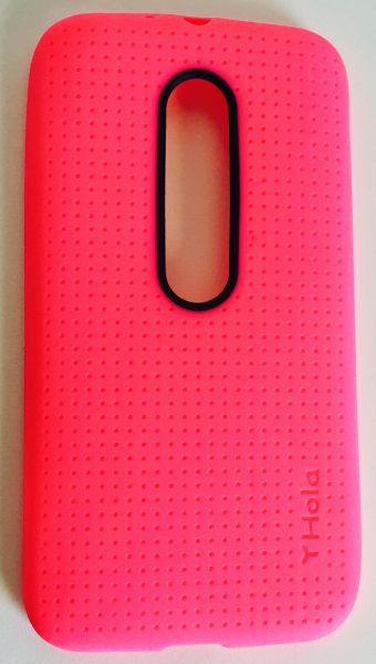 Case de Silicone Hola Pink Moto G 3