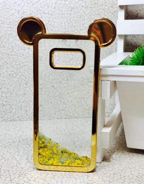 Case Água Glitter Orelha Gold Galaxy S8