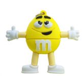 Pen Drive M&M Amarelo 4GB