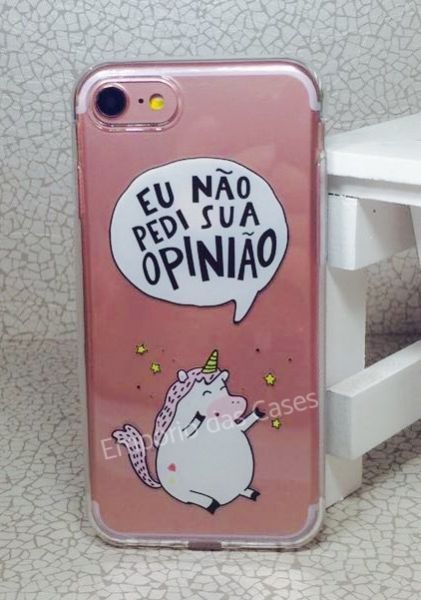 Case de Silicone Não pedi sua opinião iphone 6 plus/6s plus