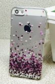 Case de Silicone Chuva de Corações Roxo iphone 5/5s/SE
