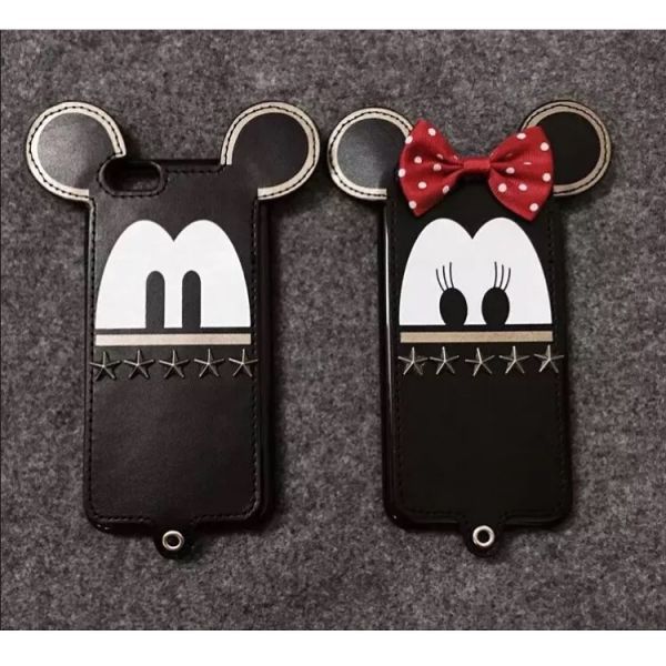 Case Revestida em Couro Minnie ou Mickey iphone 6