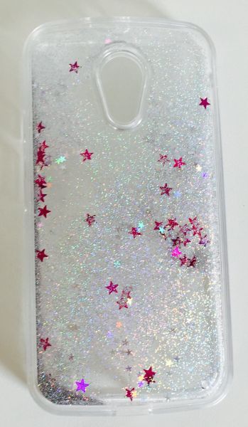 Case Água Glitter Star Prata Moto G2