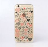Case de Silicone Corações em arte iphone 5/5s/SE