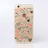 Case de Silicone Corações em arte iphone 5c