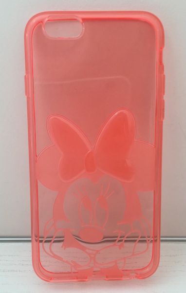 Case de Silicone Alto Relevo Minnie Vermelho iPhone 6