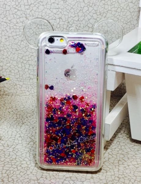 Case Orelha Glitter Color iphone 6/6s