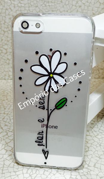 Case de Silicone Flor e Ser iphone 5/5s/SE