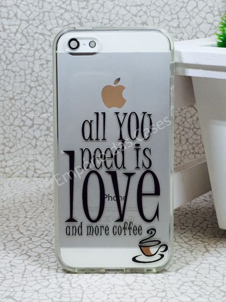 Case de Silicone Love e Coffee iphone 6/6s