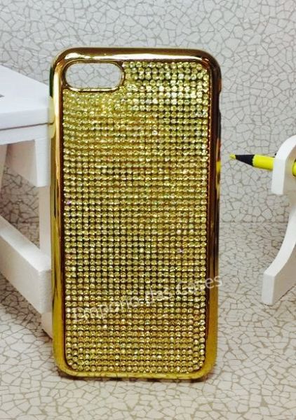 Case Glamour Strass Dourado iphone 7