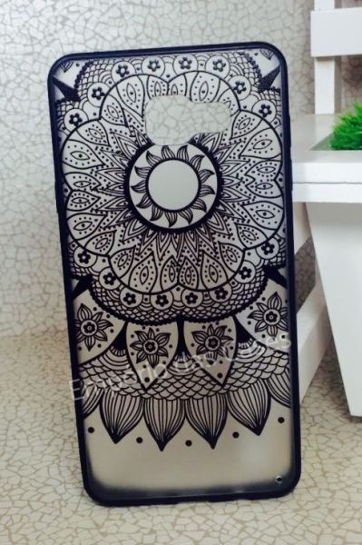 Case Alto Relevo Mandala Preto Galaxy A7 A710