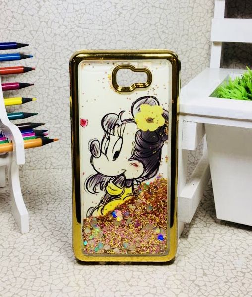 Case Água Glitter Minnie Flor Galaxy J7 Prime