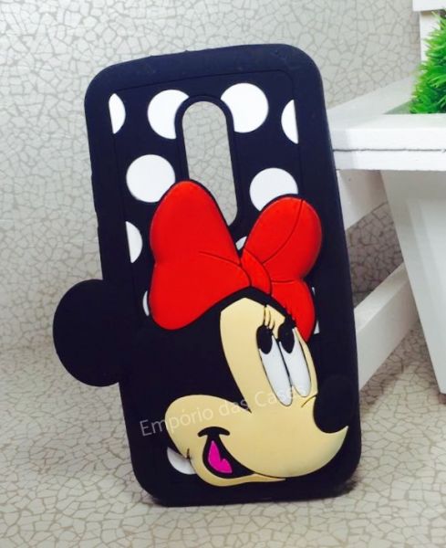 Case 3D Minnie Carão Moto G2