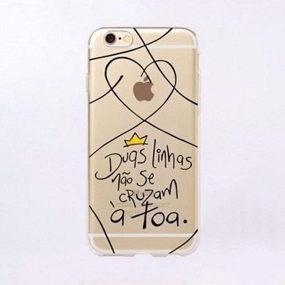 Case de Silicone Duas Linhas não se cruzam iphone 6/6s