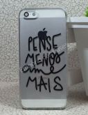 Case de Silicone Pense Menos Ame Mais iphone 5/5s/SE