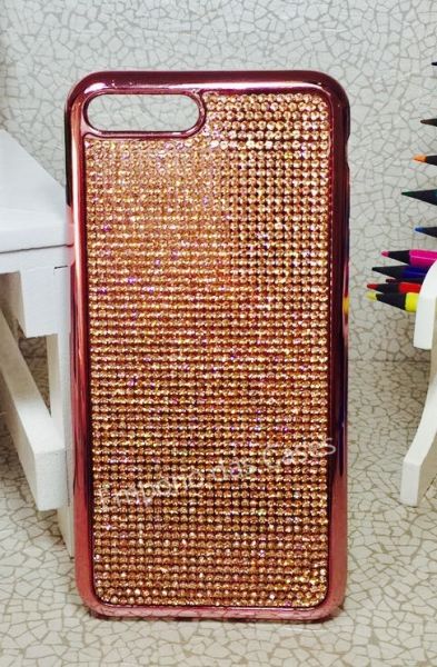 Case Glamour Strass Rose iphone 7 plus