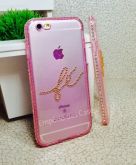 Case Luxo Fé com Strass Rosa iphone 6/6s