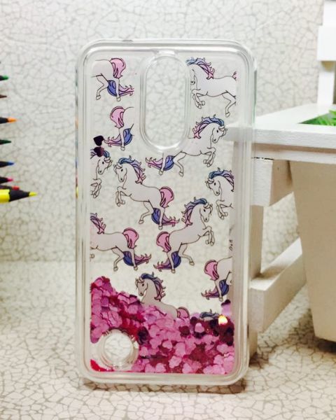 Case Água Glitter Unicórnio LG K10 2017