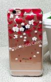 Case de Silicone Corações e Flores iphone 6/6s