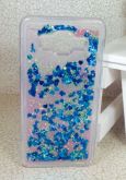 Case Água Glitter Branco e Azul Galaxy Gran Prime