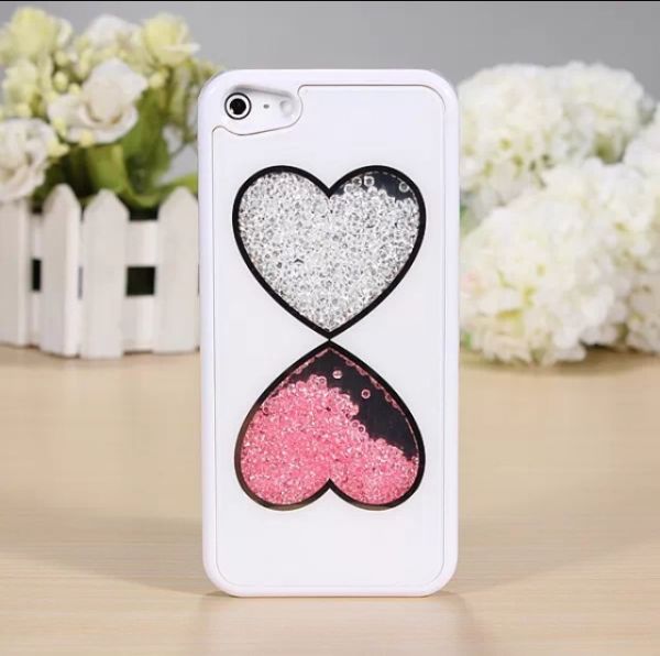 Case Corações de Cristais para iPhone 5/5s/SE