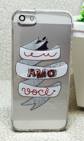 Case de Silicone Eu Amo Você iphone 5/5s/SE