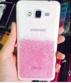 Case de Silicone Glitter Luxo Rosa Galaxy Gran Prime