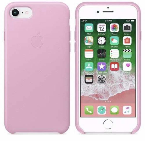 Case de couro Apple Rosa bebê