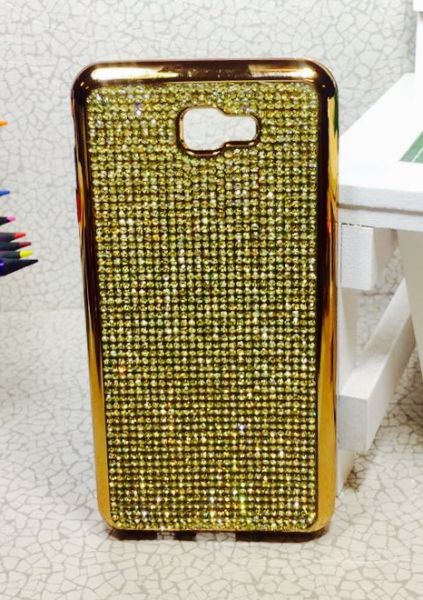 Case Glamour Strass Dourado Galaxy J7 Prime