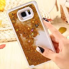 Case Água Glitter Star Dourado Galaxy S7