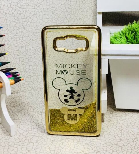 Case Água Glitter Mickey Gold Galaxy J5 J510