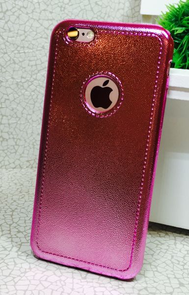 Case Flexível estilo Couro Pink iphone 6/6s