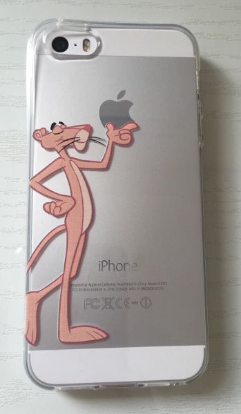 Case de Silicone Pantera Cor de Rosa iPhone 4/4s