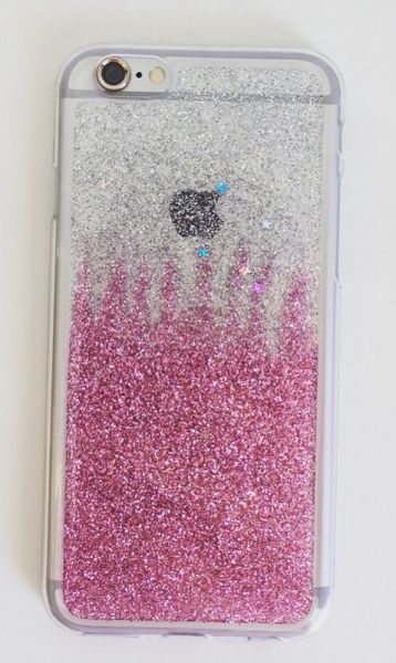 Case de Silicone Glitter Luxo Rosa iphone 4/4s
