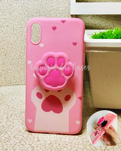 Case 3D com Suporte Patinha iphone X