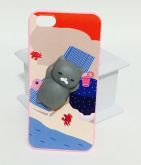 Case 3D Squishy Gatinho na praia iphone 5/5s/SE