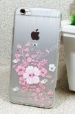 Case de Silicone Floral brilho Strass iphone 6/6s