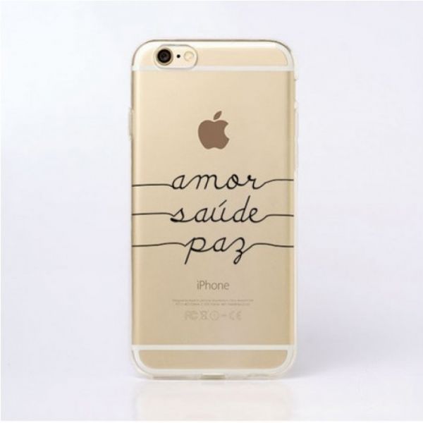 Case de Silicone Amor Saude Paz iphone 5c