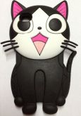 Case Cute Cat Preto iPhone 4/4s