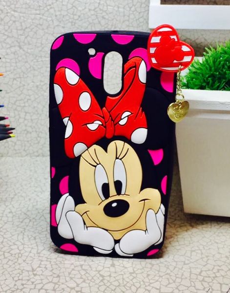 Case 3D Minnie Charme Preto Moto G4/G4 Plus