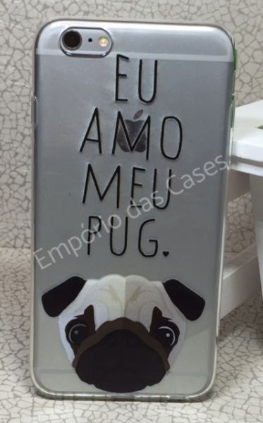 Case de Silicone Eu amo meu pugg Iphone 6 Plus/6s plus