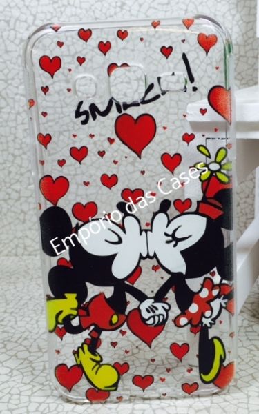 Case de Silicone Mickey Minnie Smack Galaxy J5 500