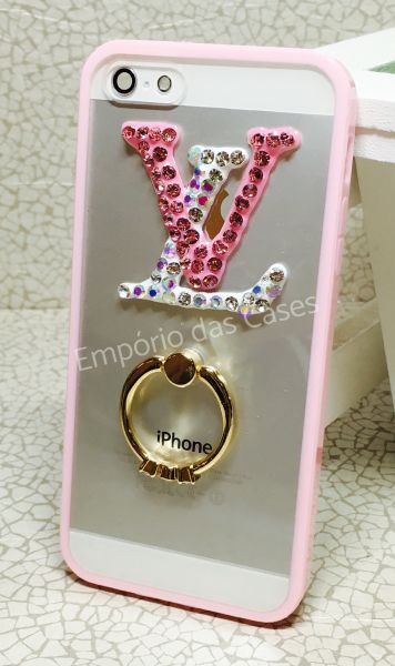 Case Anel Luxo Rosa iPhone 5/5s/SE