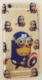 Case de Silicone Minions Capitao America iphone 6