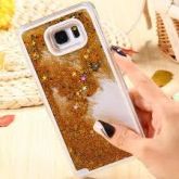 Case Água Glitter Star Dourado Galaxy Note 5