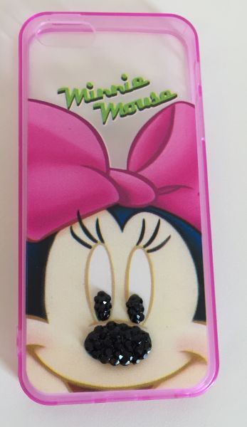 Case de Silicone Minnie com Strass iPhone 5/5s/SE